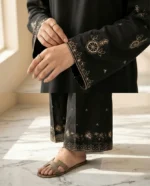 Midnight Gold 3-Piece Stitched Lawn Suit - Image 4